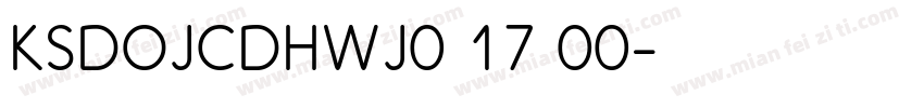 KSDOJCDHWJ0 17 00字体转换